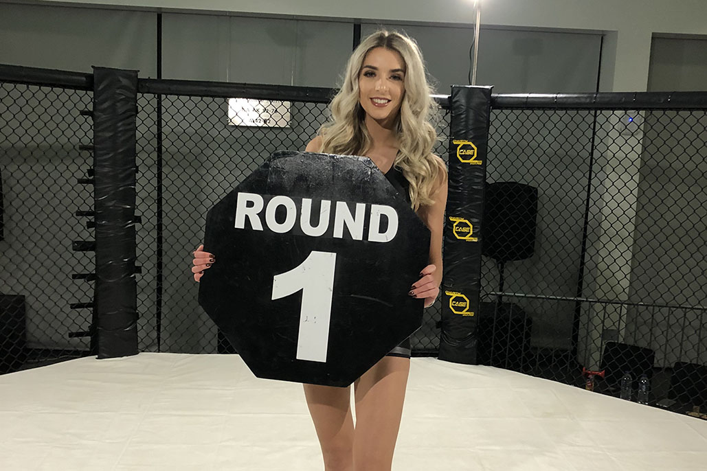 Ring Girls with Charity Cage Wars in Manchester on 20th November 2021